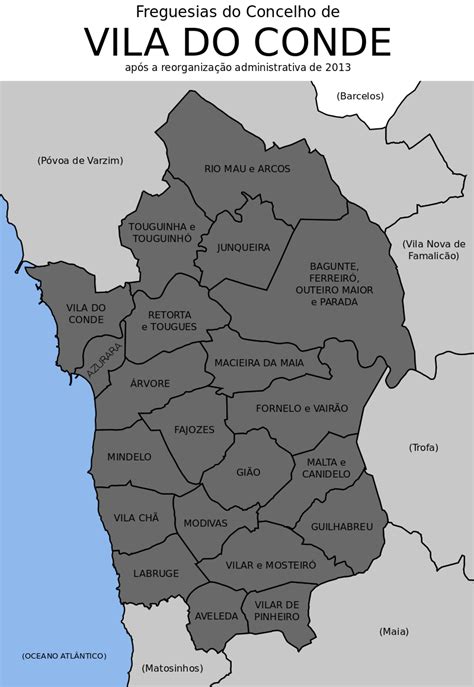 vila do conde portugal mapa